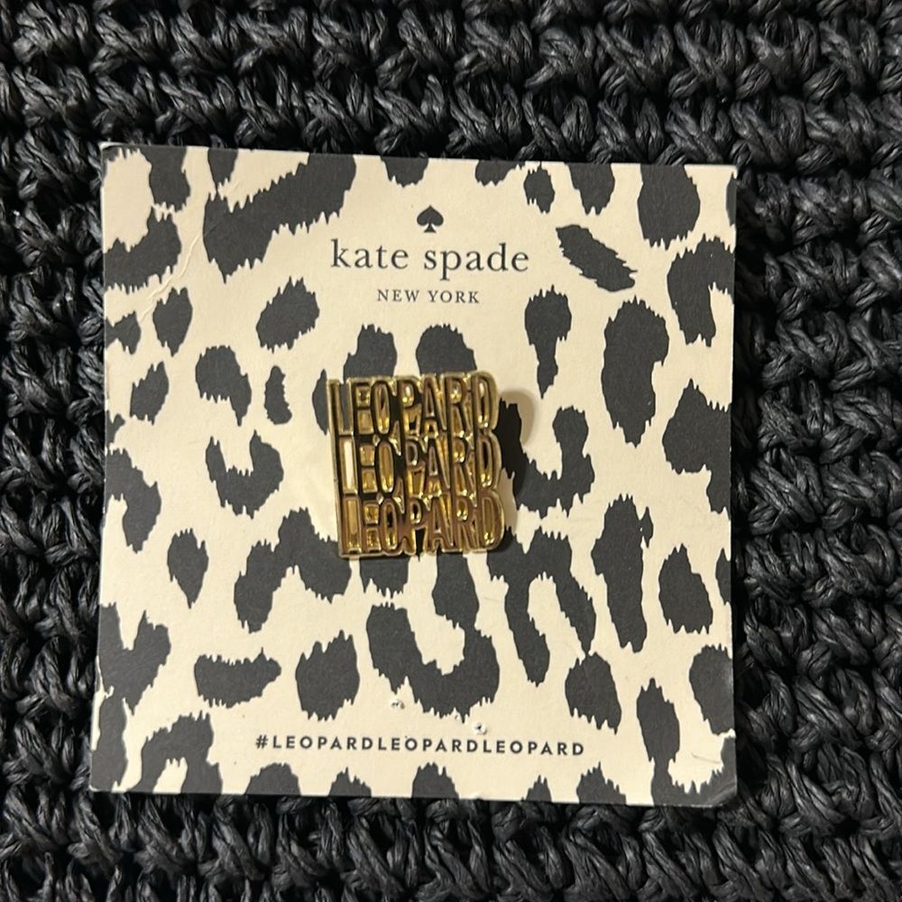 kate spade Gold Tone Leopard Leopard Leopard Pin Brooch - Picture 2 of 6